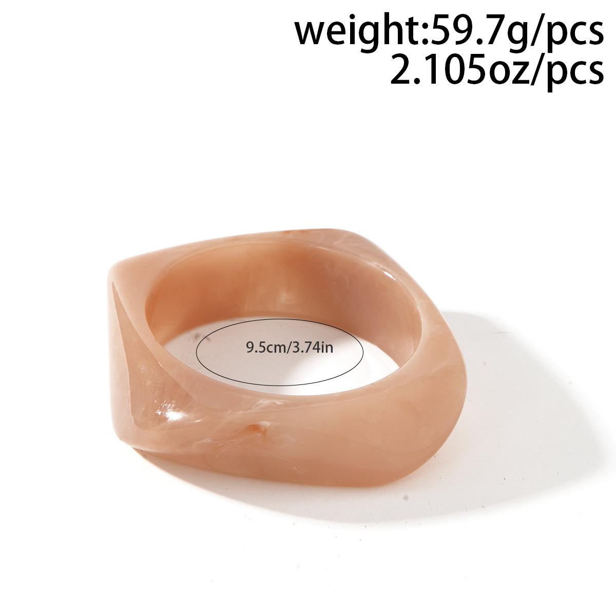 

Винтажные Панк Бежевый Хаки Толстые Смола Акрил Размазывающиеся Браслеты Геометрические Неправильные Браслеты-Манжеты Для Женщин Мужчин Ювелирные Изделия 1PCS