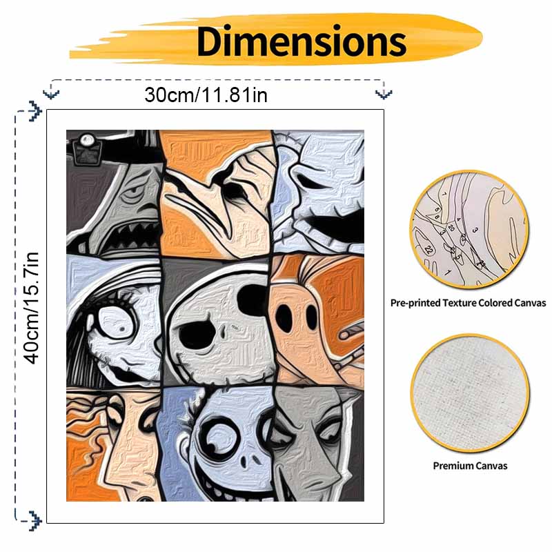 Disney The Nightmare Before Christmas oil painting digital painting art kit handmade diy painting home decoration gift