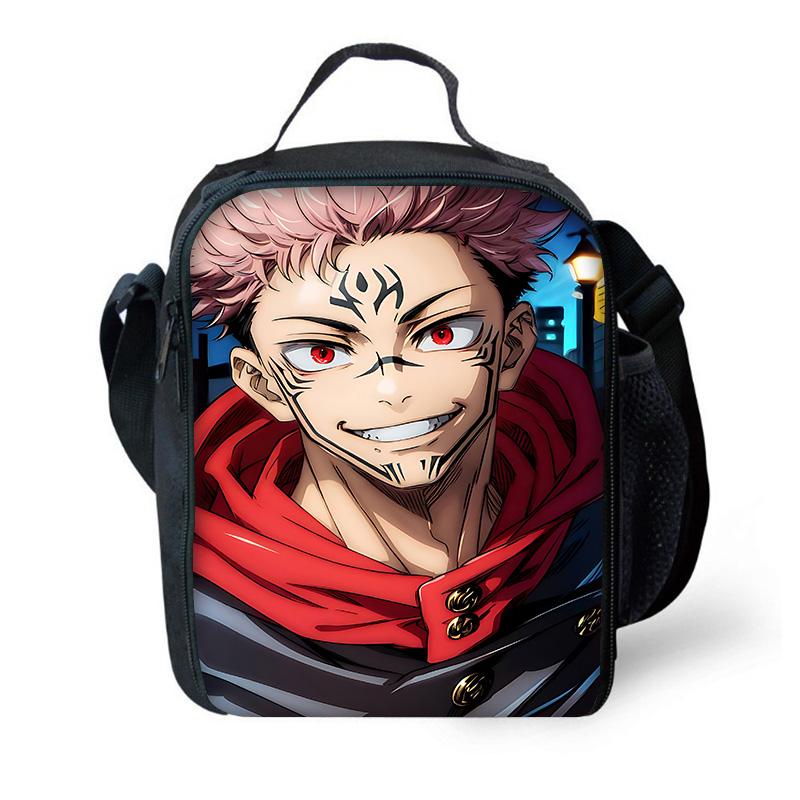 Anime J-JujutsuS K-KaisenS Child School Backpack with Lunch Bags ,Pencil Bags ,School Bags for Boys Girls Best Gift