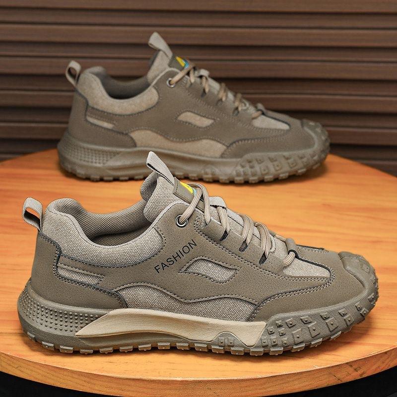 Men's Hiking Shoes for Spring and Summer New Style Breathable Construction Site Work Anti-slip Wear-resistant Sports Shoes Casual Board Shoes