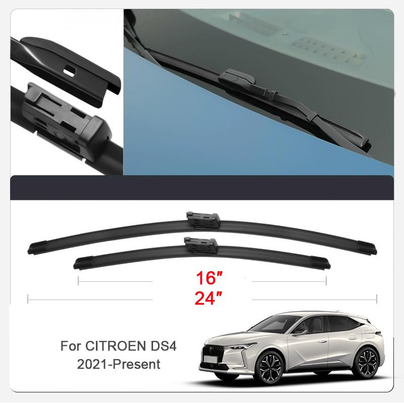 2PCS Car Blade Windshield Wiper For CITROEN C3 AIRCROSS C4 PICASSO C5X C5 AIRCROSS DS3 DS4 DS7 E-C4 E-C4X Windshield Rubber