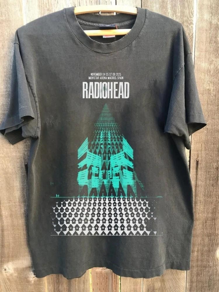 Radiohead Live Tour Madrid Spain Nov 2025 Charcoal Unisex Shirt S5XL Unisex T-Shirt M