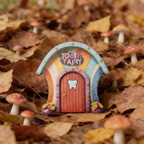 Porta Fatina dei Denti per Muro, Mini Porta Elfica Minuscola, Porta Fatina Miniatura a Doppio Strato Decorazione Magica per Cameretta Bambini Aula Giardino Ragazza Ragazzo Ideale