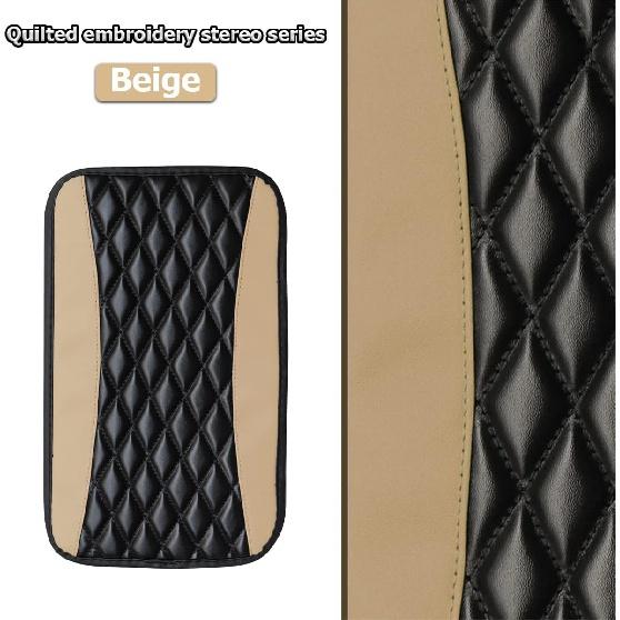 Car Center Console Cushion Pad, Universal Leather Waterproof Armrest Seat Box Cover Protector,Comfortable Car Decor Accessories Fit for Most Cars,