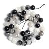 Black Rutilated Tourmaline Quartz  Stone Natural Round Beads 15"Strand Loose Spacer Beads 4/6/8/10/12mm for Jewelry Making DIY Bracelets Accessories