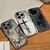 Black Retro Gothic Style Y2K Phone Case For Samsung Galaxy A56 A36 A26 A06 A55 A35 A16 A54 A34 A25 A24 A15 A14 A73 A53 A33 4G 5G