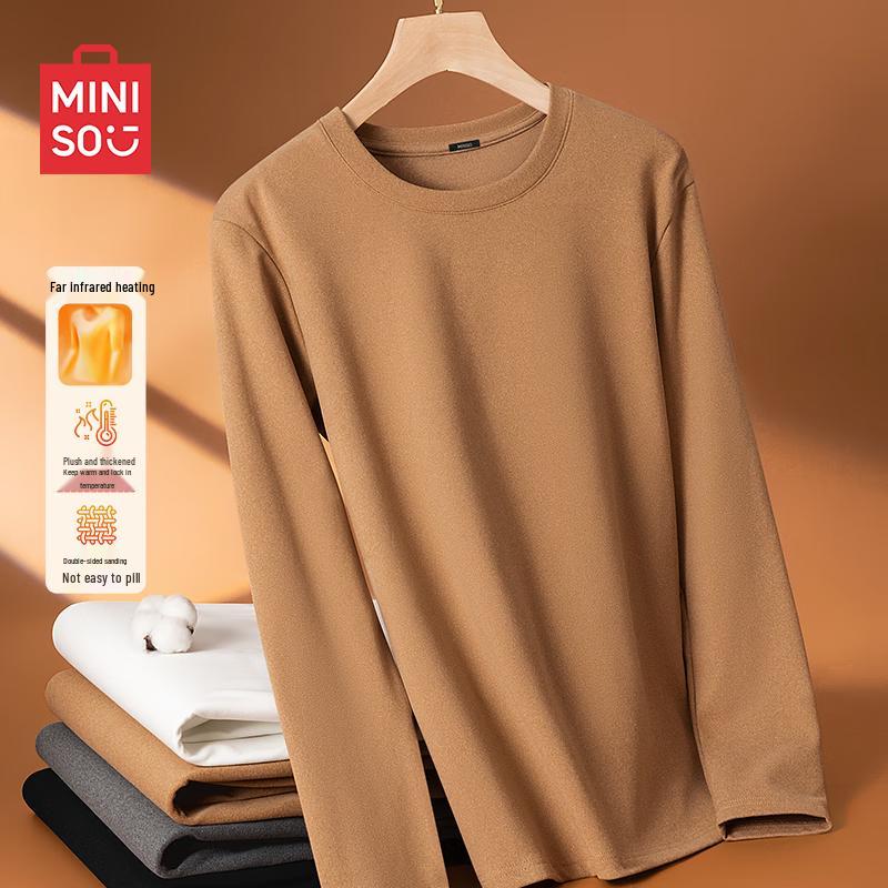 MINISO Men s Thermal Double-Sided Fleece Base Layer T-Shirt 3XL