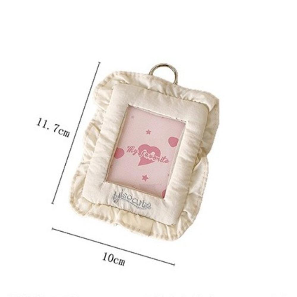 Portable Fabric Pillow Photo Holde Bag Pendant Photo Storage Picture Frames Photo Card Sleeves