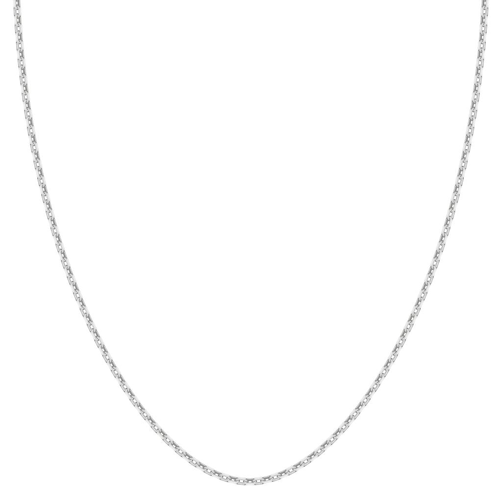Gin no Silver 925 Azuki Simple Chain Necklace for Men and Chain Only [Shinjuku Kura] 4-Sided Chain, Approx. 1.6mm Wide, 40-60cm (55cm) Long, Thin,