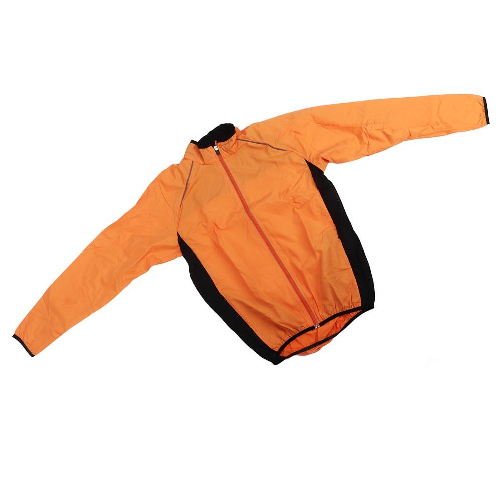 Windproof Men Cycling Jacket Orange Running Jacket Men Durable Mountain Bike Jacket  Evening Riding