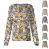 Women's Casual Long Sleeve Single Breasted Printed Dry- Top