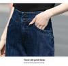 2025 Fleece-Lined High-Waisted Wide-Leg Jeans: Women's Slimming Cropped Pants for Autumn/Winter
