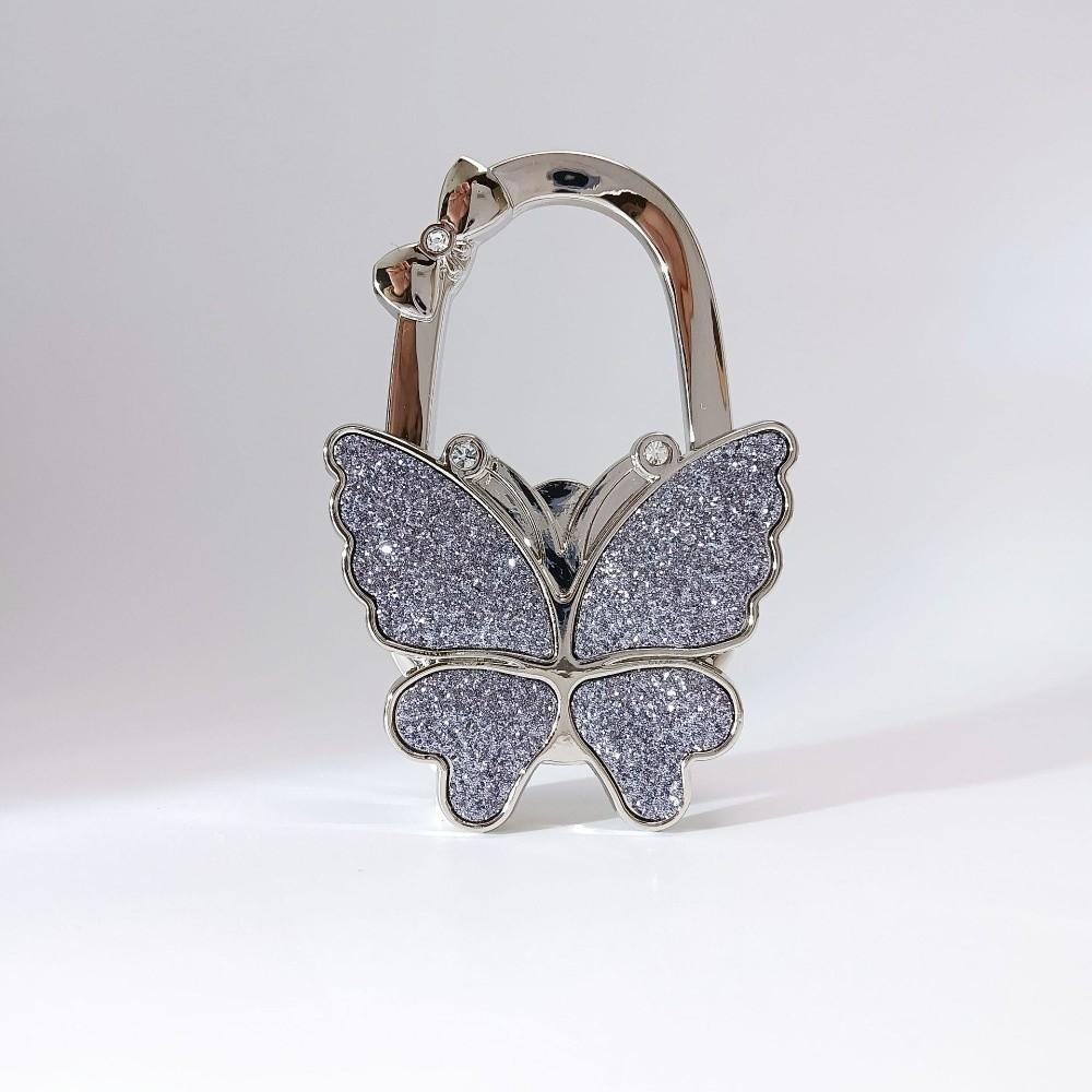 Fashion Foldable Butterfly Handbag Hook for Women Portable Creative Bowknot Purse Hook Durable Table Hanger for Table