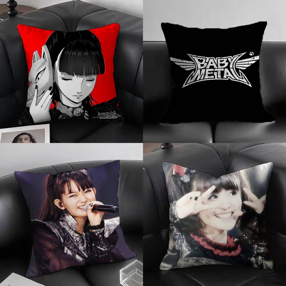 Cute Babymetal Japanese Rock Pillow Case Fashion Square Pillowcase Bedroom Sofa Room Ins Decoration Leisure