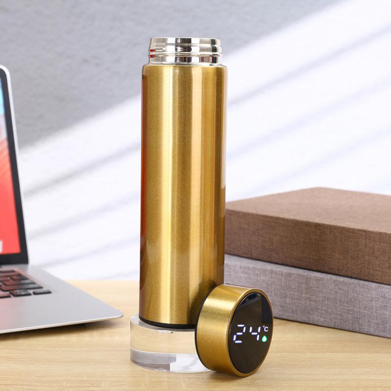 1 Pcs 304 Stainless Steel Smart With Temperature Display Office Water Cup Gift Digital Straight Cup