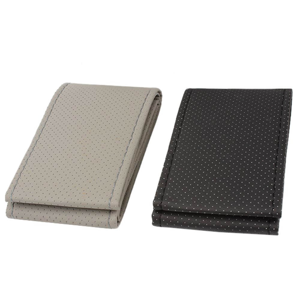 1 st för opel astra h Rattkåpa Överdrag på ratten Konstläder Bilöverdrag Grå Svart Med Nålar Tråd