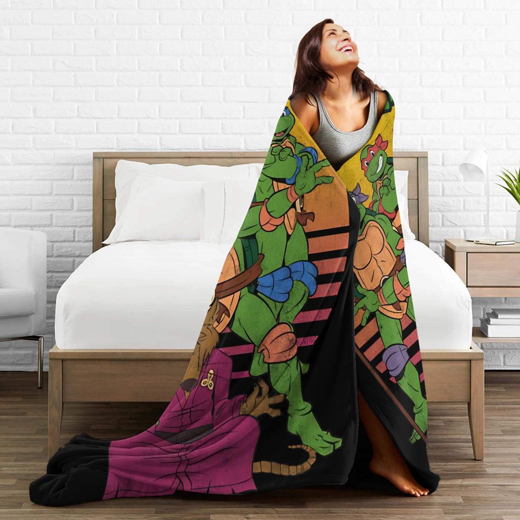 TMNT Sonnendecke Qualität Super Warm Bettwäsche Überwürfe Winter Reise Büro Sofa Stuhl Lustige Tagesdecke