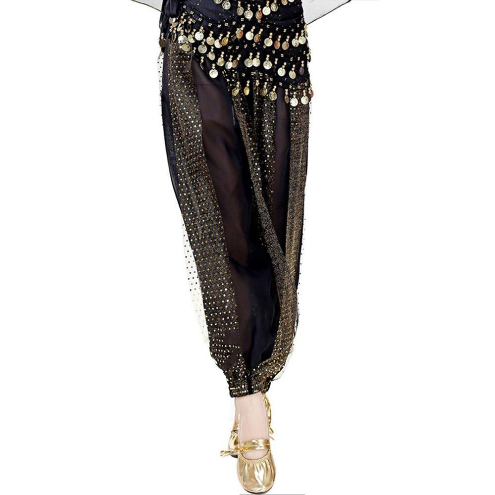 Tassel Belly Dance Pants Sequin Loose Pants Fashion Show Costumes  Women