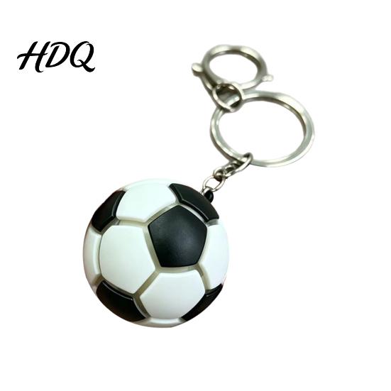 Compact LED Flashlight Keychain Pendant with Light Realistic Football Design Keyring Keyring