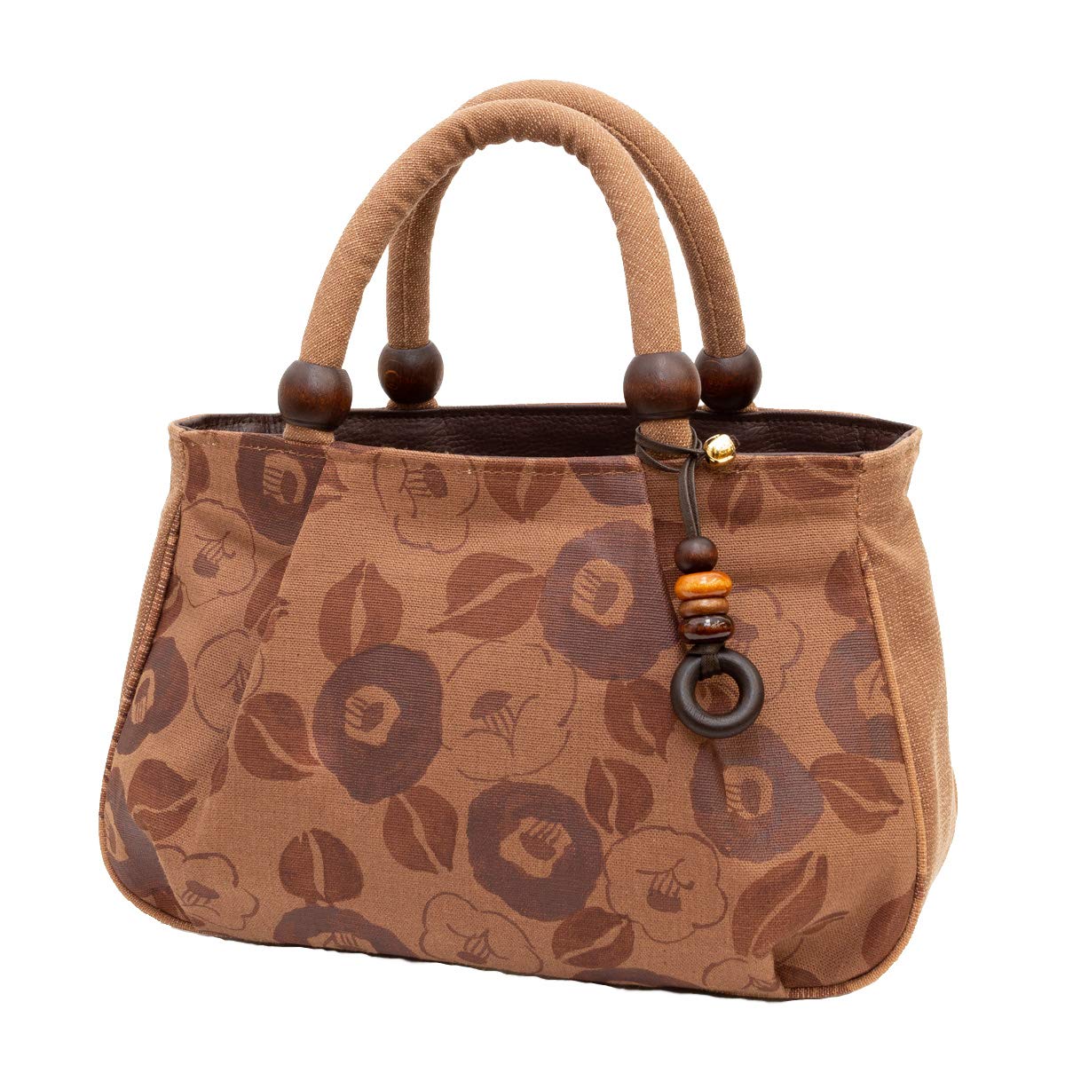 

Tote bag for made in dyed with persimmon Japanese flap for birthday Tsubaki [creare KIKI] women, round, small, lightweight, Japan, tannins, style,