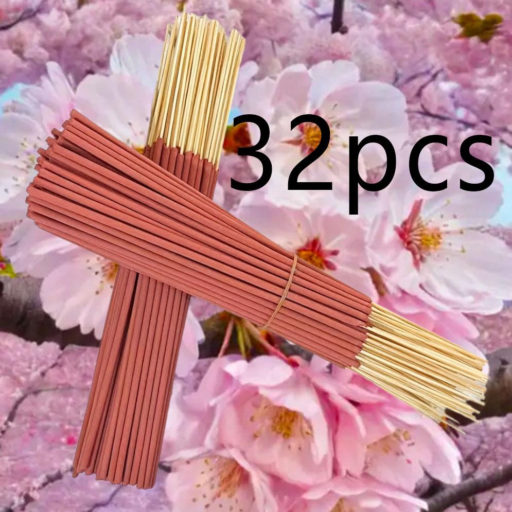 Temu Xi Yin Cherry Blossom Bamboo Incense Sticks - Customizable for Dropshipping