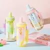 630ml Glass Water Bottle High Temperature Resistant with Infuser Filter Water Cup with Straw Leak Proof Tea Cup Summer Use