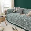 Solid Color Cotton Thread Blanket Simple Cushion Ins Wind Sofa Cover Double-Sided Available  Four Seasons Fashion Lunch Blanket