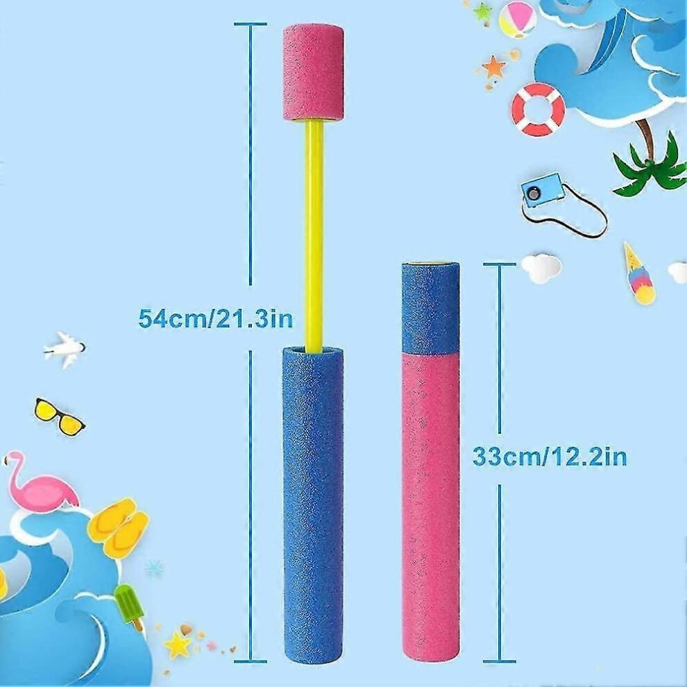 6Pcs Water Pistols for Kids Toddlers, 33CM Mixed Colors Foam Water Pistol Beach ToysRandom Color