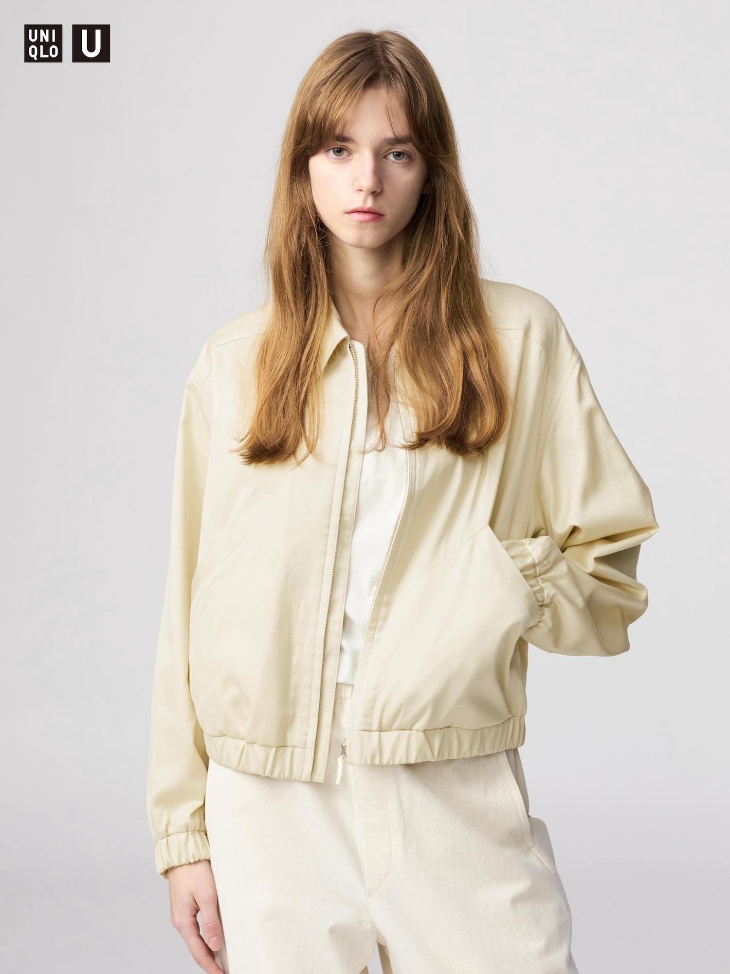 

Uniqlo Japan Zip Up Short Blouson 30 NATURAL/XS