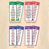 60 Sheets Teacher Teaching Aids Montessori Phonics Word Lists Cards English Vocabulary Building Learning Flashcards