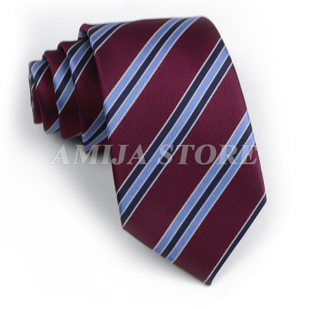 Men's Fashion Tie 7.5cm Tie Sage Green Orange Stripes Ties Business Meeting Suit Wedding Party Office Tie Men's Gift  Accessorie