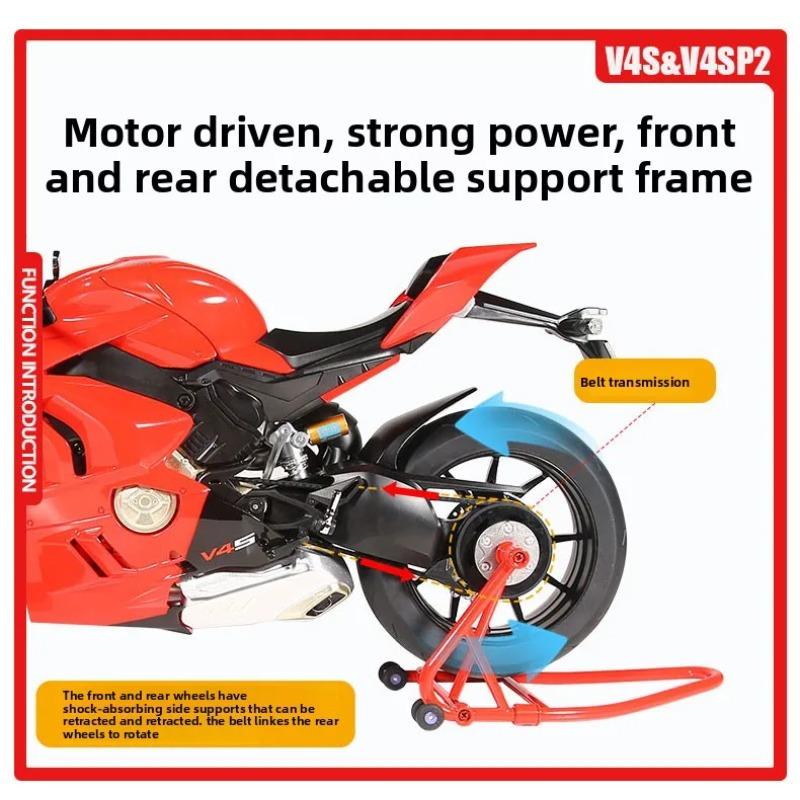 Spray 1/6 Ducati V4S V4SP2 Racing Motorcycle Model Diecast Alloy Motorbike Toy Boyfriend Gift Collection Miniature Voiture