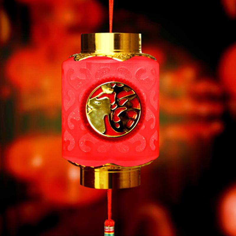 4Pcs Chinese New Year Red Lantern Spring Festival Hanging Lanterns Mid-Autumn Portable Palace Lantern New Year Pendant