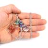Wrapped Colorful Natural Stone Crystal Square Curved Tree Of Life Pendant Necklace N08 Fresh And Sweet
