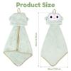 Coral Fleece Hand Towel Cute Cartoon Animal Fingertip Towel Hanging Towel For Household Kitchen Bathroom Wiping Hands