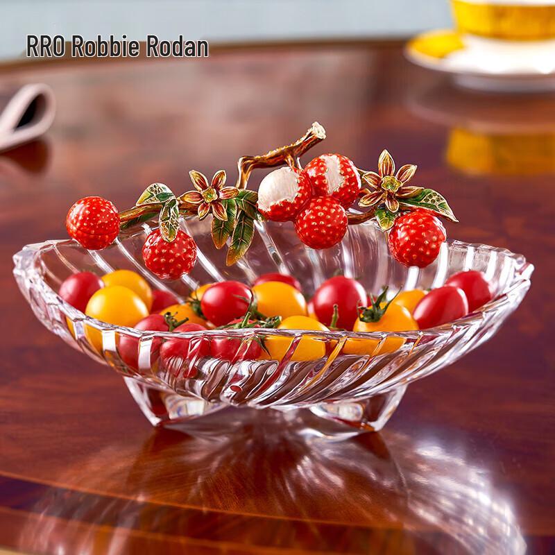 RRO Good Fortune Enamel Glass Fruit Bowl
