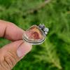 Gift For Women Solitaire Flower Adjustable Ring 925 Silver Natural Mookaite