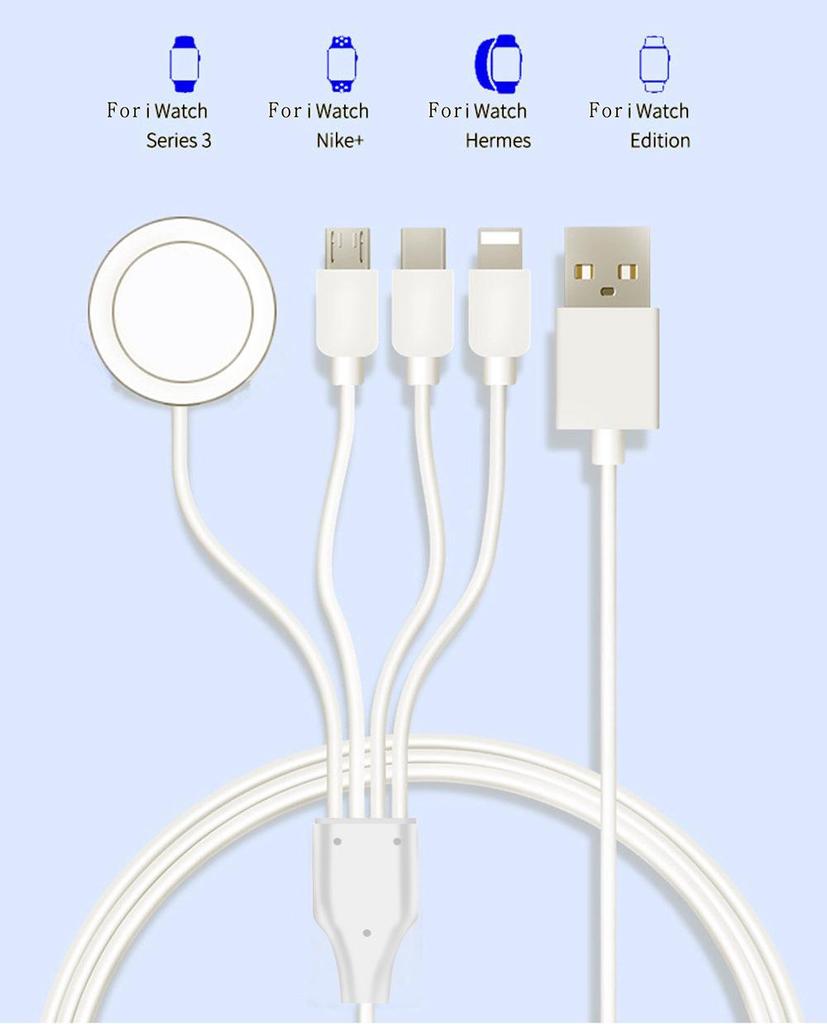Apple Watch iOS 10 Wireless Charger: 1-to-4 with Decoding Chip for iWatch S9