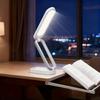 LED Tri-fold Desk Lamp, Small Book Reading Lamp, Three-speed Brightness Adjustment, Rechargeable Dimming Folding Design