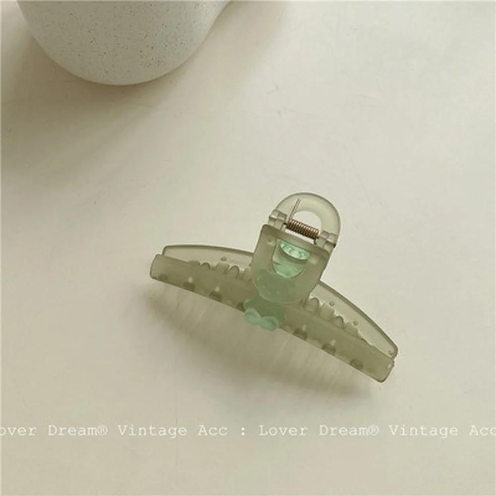 Geometric Pattern Acrylic Acetate Green Irregular Grip Clip for Women's High-end Elegant Hairs Clips Girls Fashionable Headwear