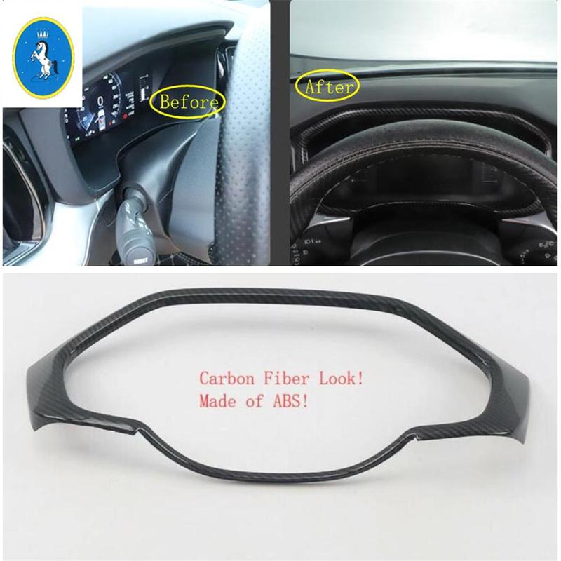 Matte / Carbon Fiber Look Car Interior Refit Dashboard trument Screen Decor Accessories Cover Trim For Volvo XC60 2018 - 2024