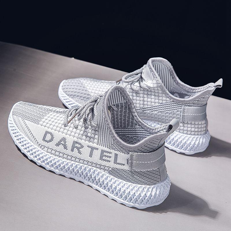 

Спортивная обувь, мужские весенне-летние легкие дышащие мужские кроссовки из сетчатой ​​ткани, мужские спортивные универсальные кроссовки для бега 39 серый