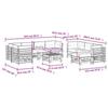 VidaXL Salon de Jardin avec Coussins 10 pcs, Canapé avec Dossier, Ensemble de Meubles avec Table Basse Patio Terrasse, Bois 3186101