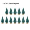 12 Pcs Christmas Tree Mini Pine With Wood Base Wooden Christmas Tree Snow Landscape Xmas Trees Xmas Tabletop Decorative Gifts