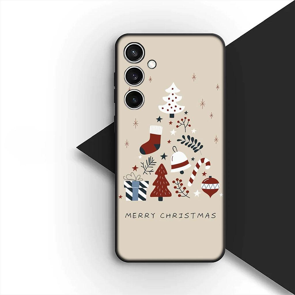 Père Noël Joyeux Noël Sapin de Noël Cerf Coque de Téléphone pour Apple iPhone 17 Air 12 13 Pro Max Mini ProMax 7 + 8 Plus Coque Souple