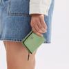 Coach Billfold Wallet 11 Gold Logo Zipper Closure Refined Calfskin Wallet Regular Women Wallet Silver Light-Pistachio CH814-LHTY6