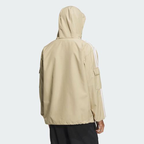 adidas Originals casual hooded jacket, unisex, light khaki