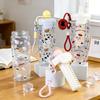 Children's Cartoon Straw Water Bottle