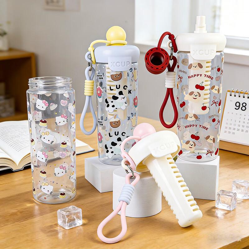 Children's Cartoon Straw Water Bottle