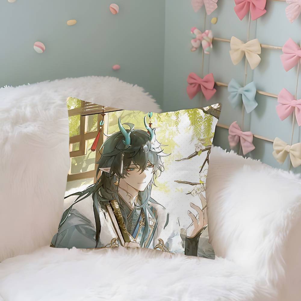 Dan Heng Imbibitor Lunae Case Plush Fabric Soft Pillowcase Double Sided Print Cushion Cover Household Gifts